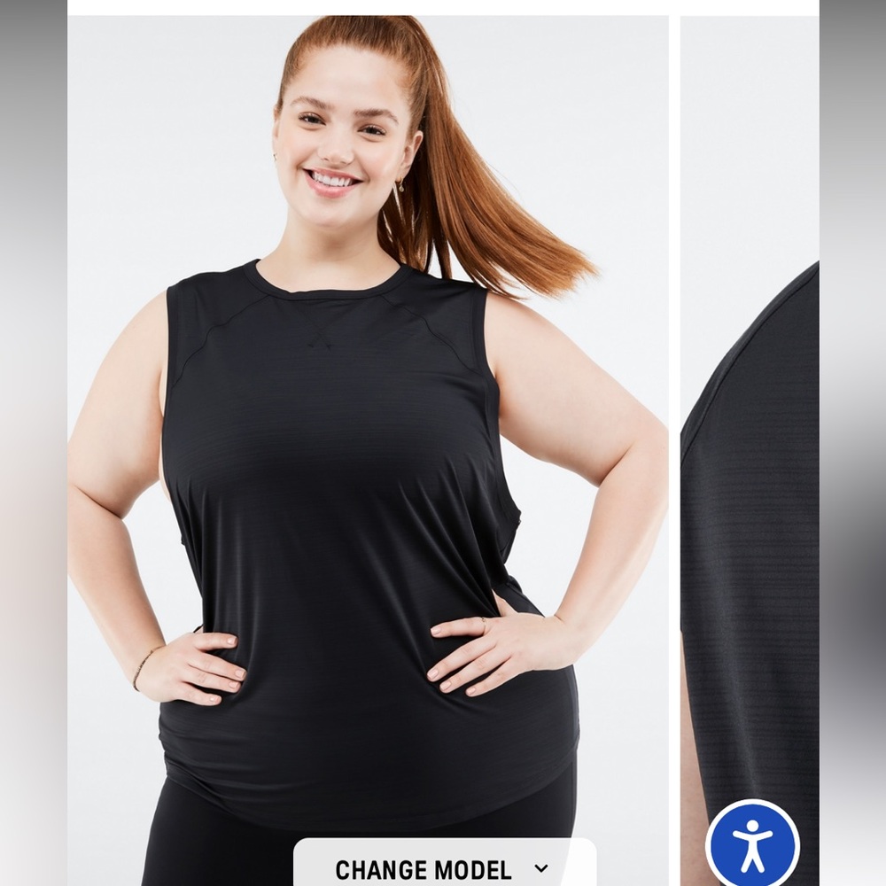 NWT Fabletics Eco-Concious Muscle Tank Black 4X